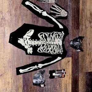 Skeleton body suit. GLOW IN THE DARK. New.